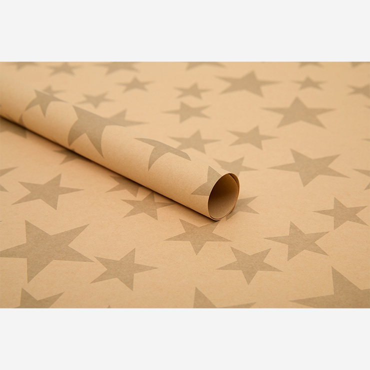 kraft-ambalaj-ka-d-y-ld-z-desenli70x100cm-4 Kraft Ambalaj Kağıdı- Yıldız Desenli 70x100cm - Görsel 1